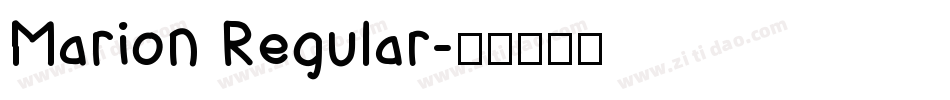 Marion Regular字体转换